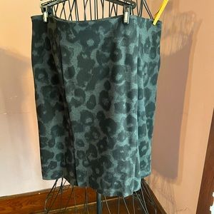 Black and grey leopard print skirt